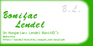 bonifac lendel business card